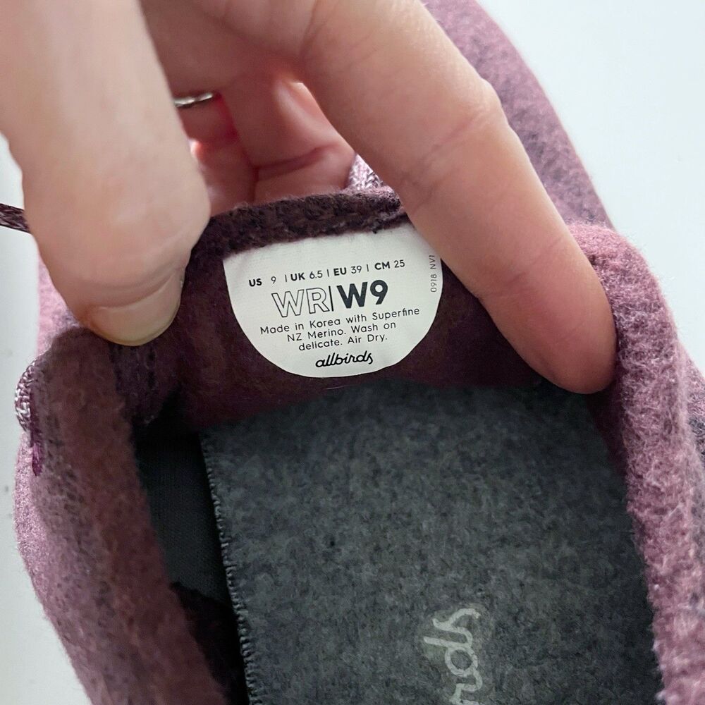 Allbirds Shoes Womens 9 Maroon Wool Runner Soft Merino Wool Sneaker Comfort Casu - Picture 12 of 12